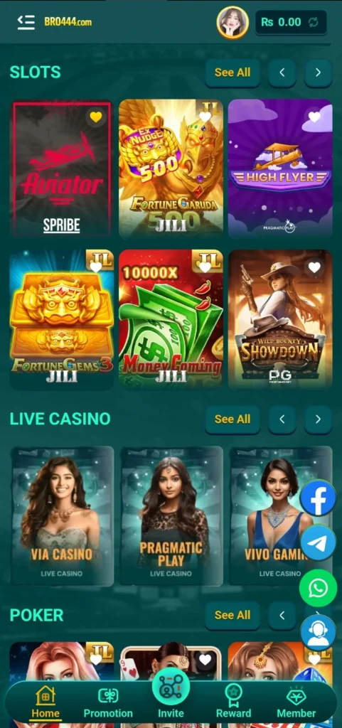Bro444 Slots & live Casino