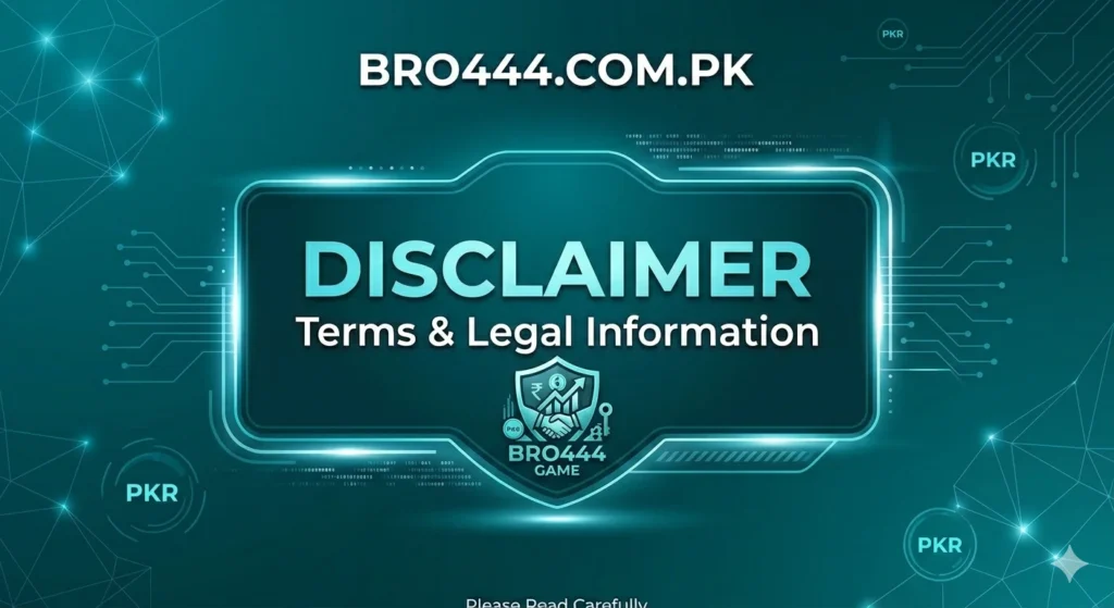 BRO444 Disclaimer